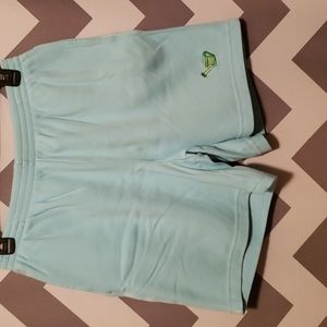 Quacker Factory Light Blue Women's Shorts with Green Watering Can Accent